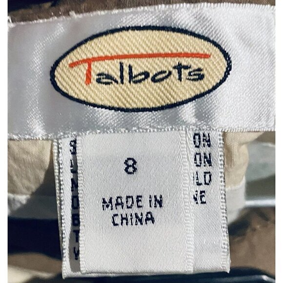 Talbots Skirt Womens 8 Multicolor Striped A Line Full Mini Pleated Lined Boho - Picture 5 of 6